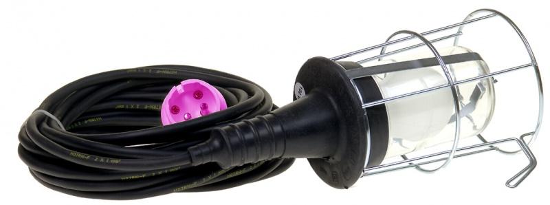 Eurolux Korflooplamp rubber III 60W - 24V - persdraadkorf 10m H07RN-F 2x1,0 mm²